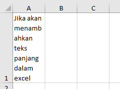 Mengetik teks pada satu cell